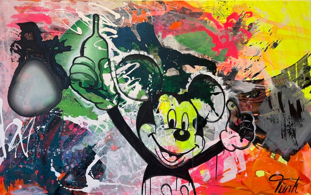 Micky Mouse feiert - Kunstwerk von Sabine Türk