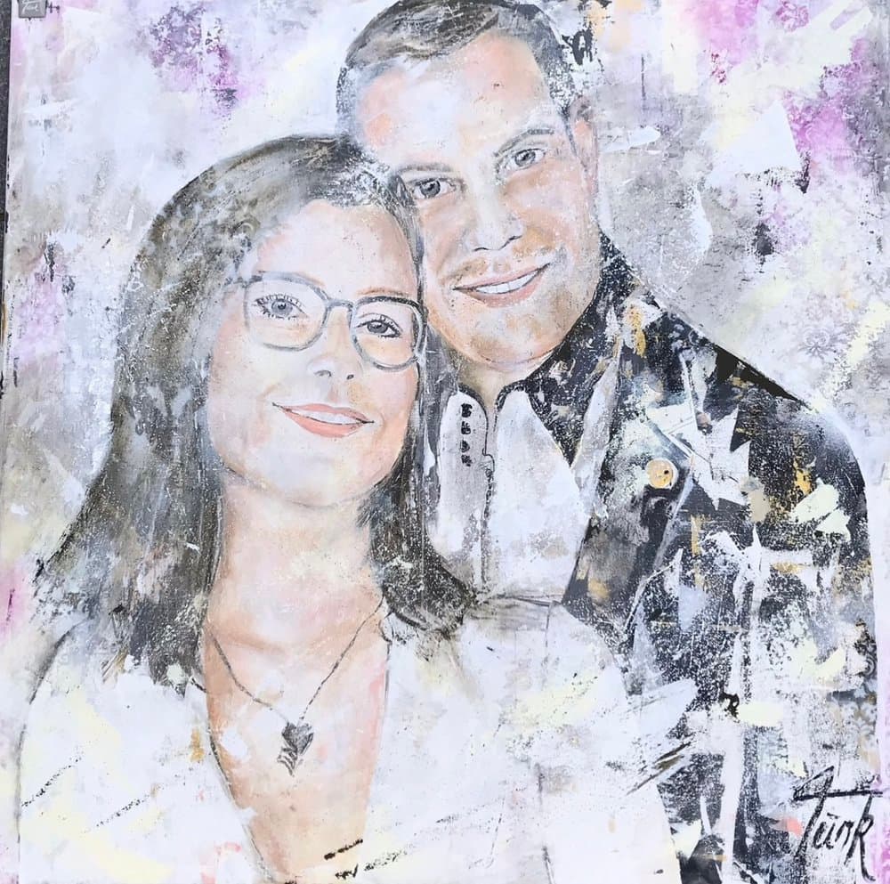 Carolin und Andreas - Kunstwerk von Sabine Türk