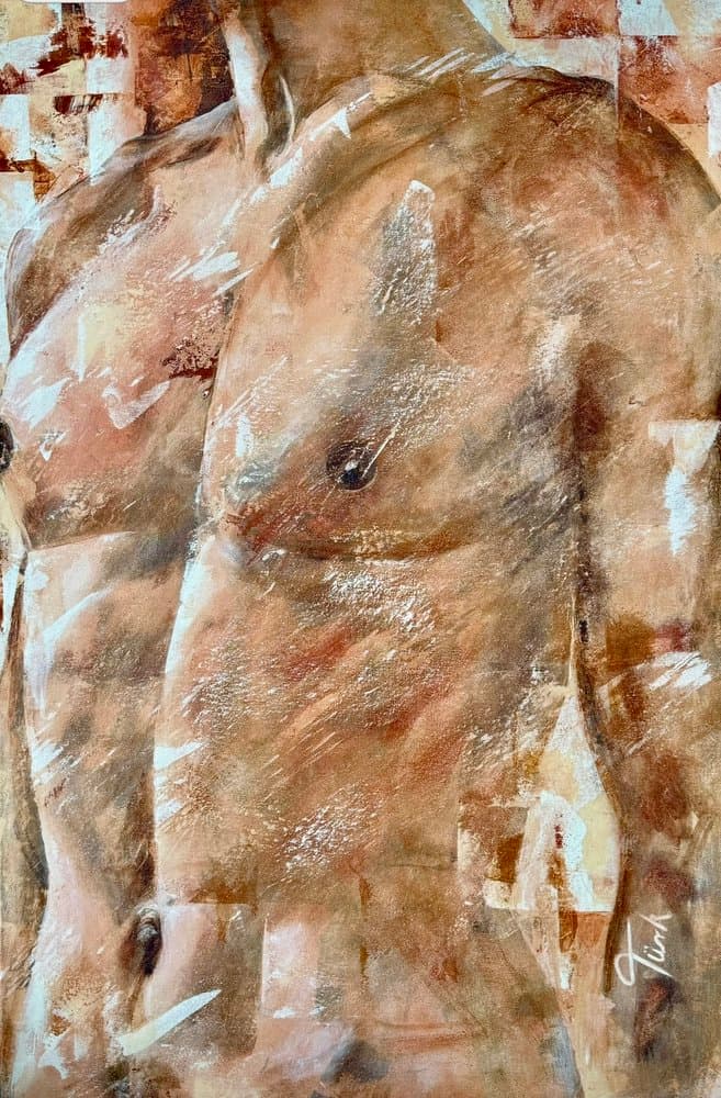 Akt Mann - Kunstwerk von Sabine Türk