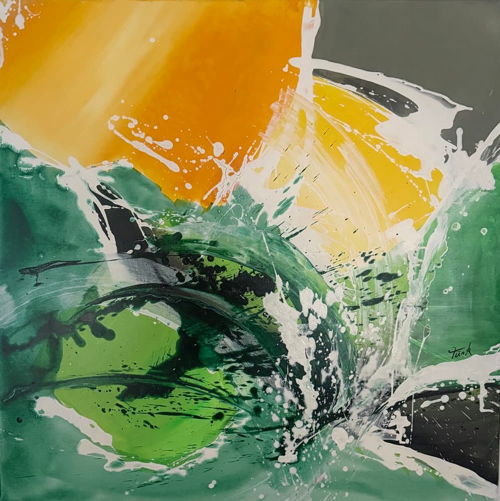 Abstrakt Honigmelone  - Kunstwerk von Sabine Türk