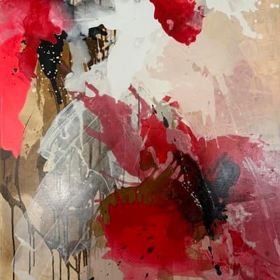 Abstrakt Blumen Rot - Shop Bild 1