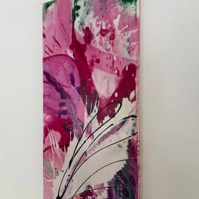 Abstrakt Pink Weiss - Shop Bild 2