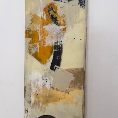 Abstrakt Gold Senf - Shop Bild 2
