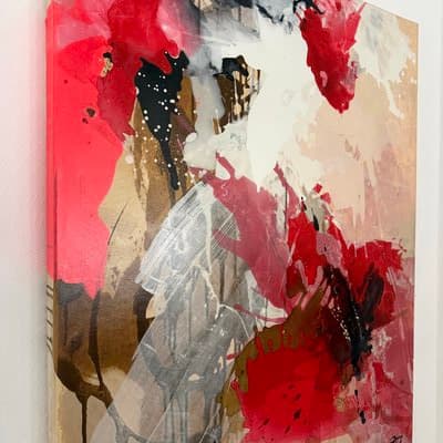 Abstrakt Blumen Rot - Shop Bild 2