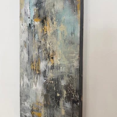 Abstrakt Hellblau Grau Gold - Shop Bild 2