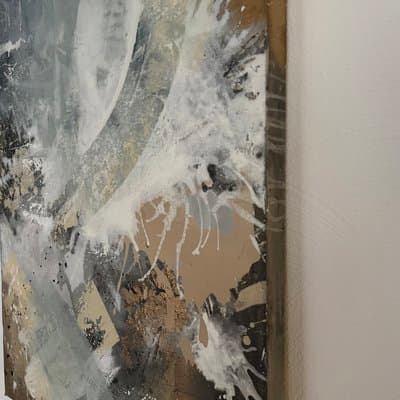 Abstrakt Grau Blau - Shop Bild 2