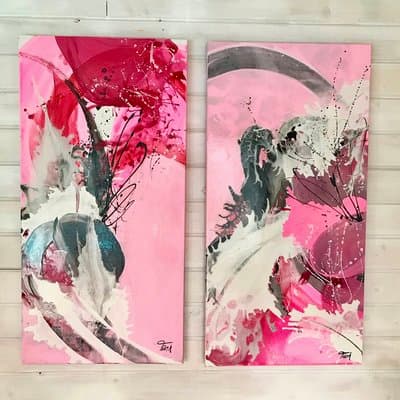 Abstrakt Rosa Pink 1 - Shop Bild 2