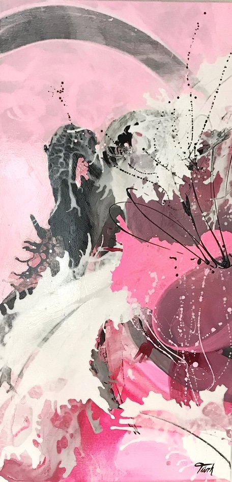 Abstrakt Rosa Pink 1